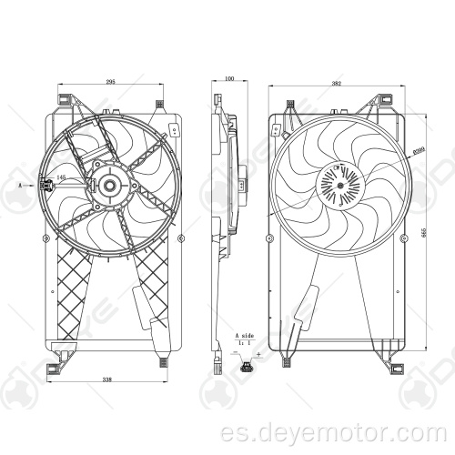 Ventilador vendedor caliente del radiador del coche de 3M5H-8C607-AD 3M5H-8C607-RH